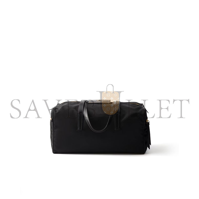 Pra*a large re-nylon top-handle bag with padlock 1bb135 (40*21*20cm)